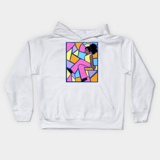 Stained Glass Girl Kids Hoodie